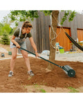 18/21 Inch Manual Lawn Aerator with Detachable Handle Filled with Sand or Stone-21 inches - Green - Lawn Care Tools