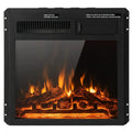 18/22.5 Inch Electric Fireplace Insert with 7-Level Adjustable Flame Brightness Costway