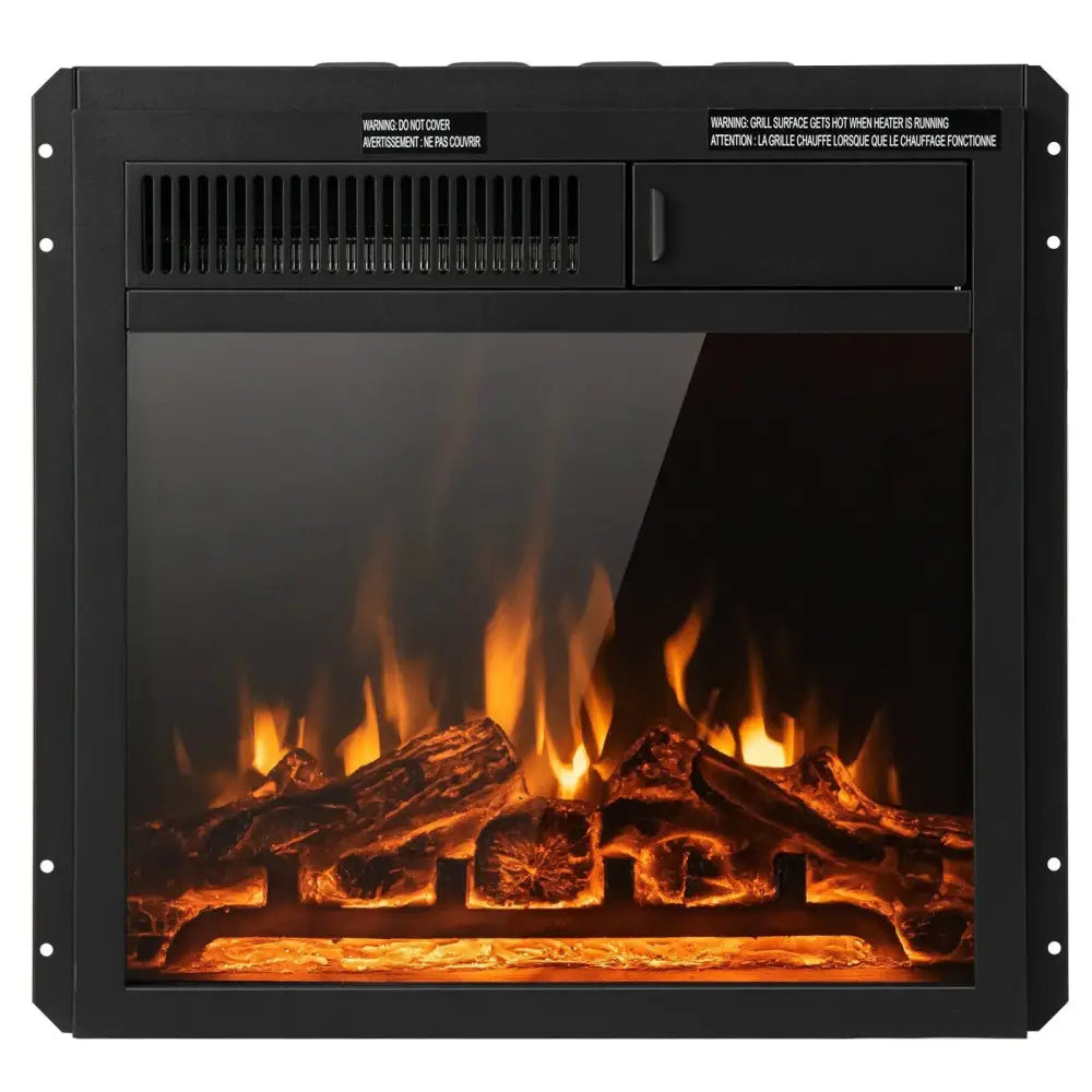 18/22.5 Inch Electric Fireplace Insert with 7-Level Adjustable Flame Brightness Costway