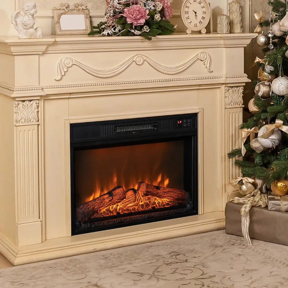 18/23 Inch Electric Fireplace Inserted with Adjustable LED Flame - 23 inches - Oasis Home Essentials