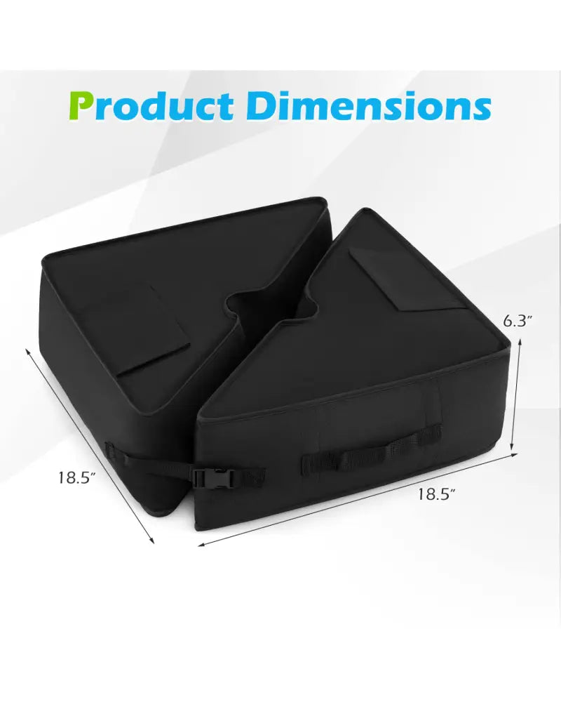 18.5’’ Square Umbrella Base Weight with Weatherproof Fabric-Black - Black - Outdoor Umbrella Bases