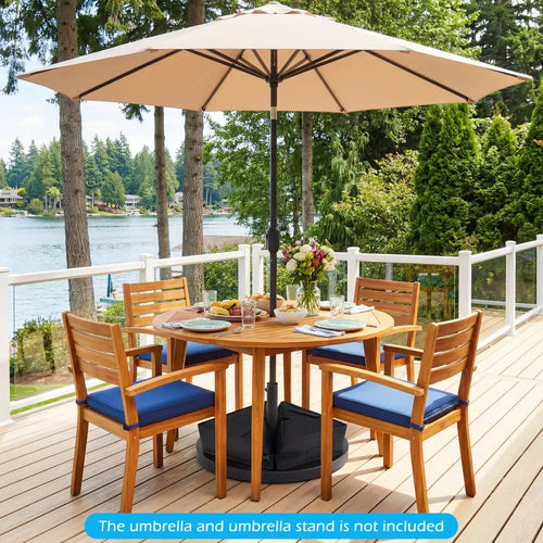 18.5’’ Square Umbrella Base Weight with Weatherproof Fabric-Black - Black - Outdoor Umbrella Bases
