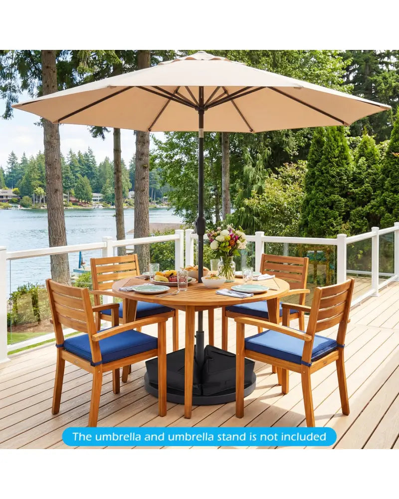 18.5’’ Square Umbrella Base Weight with Weatherproof Fabric-Black - Black - Outdoor Umbrella Bases