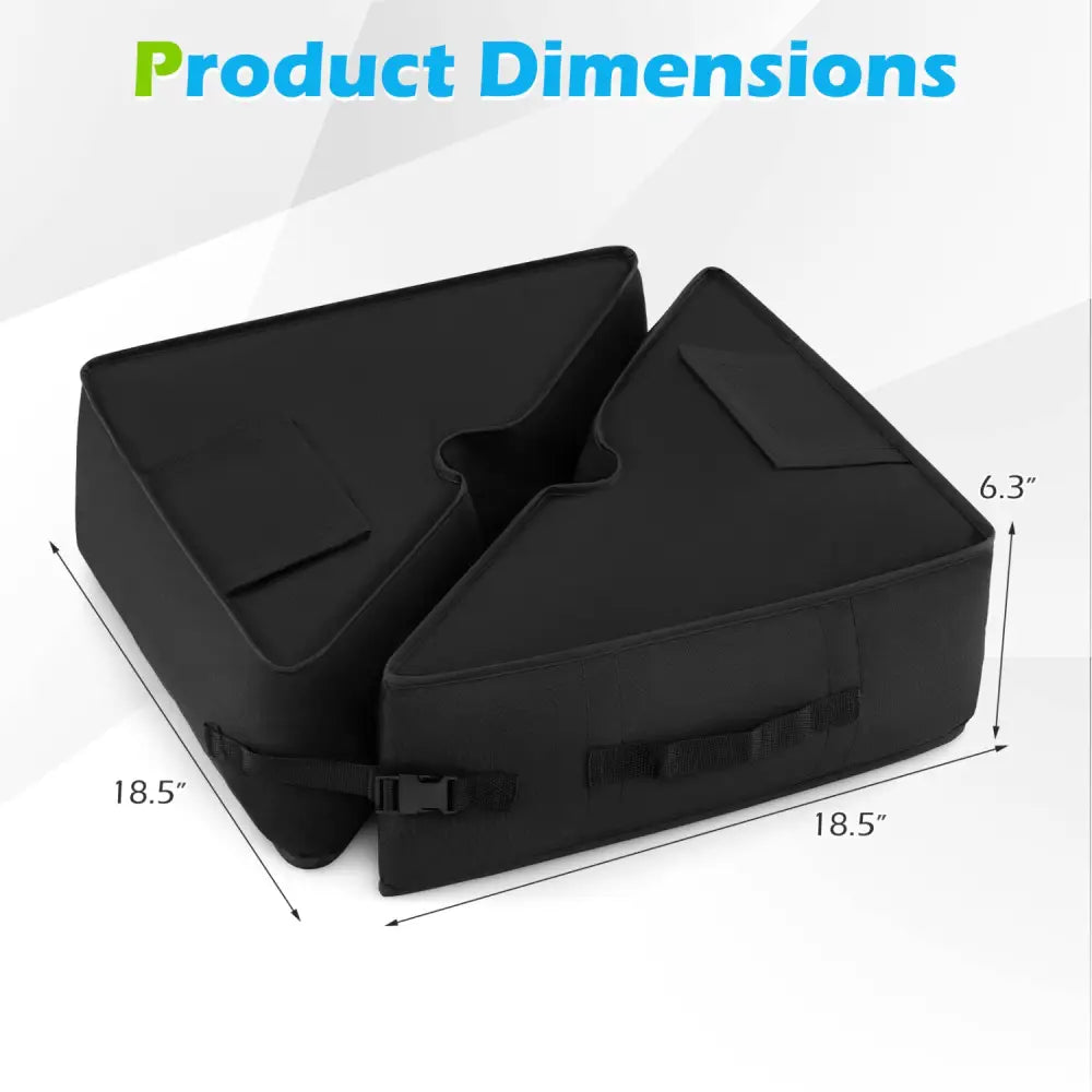18.5’’ Square Umbrella Base Weight with Weatherproof Fabric-Black - Black - Outdoor Umbrella Bases
