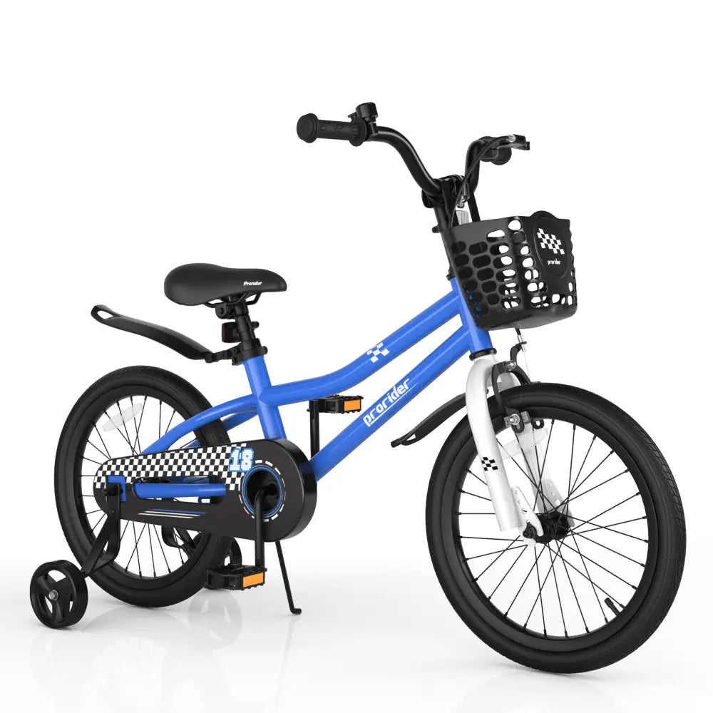 18 Feet Kids Bike with Removable Training Wheels - Navy - Oasis Home Essentials