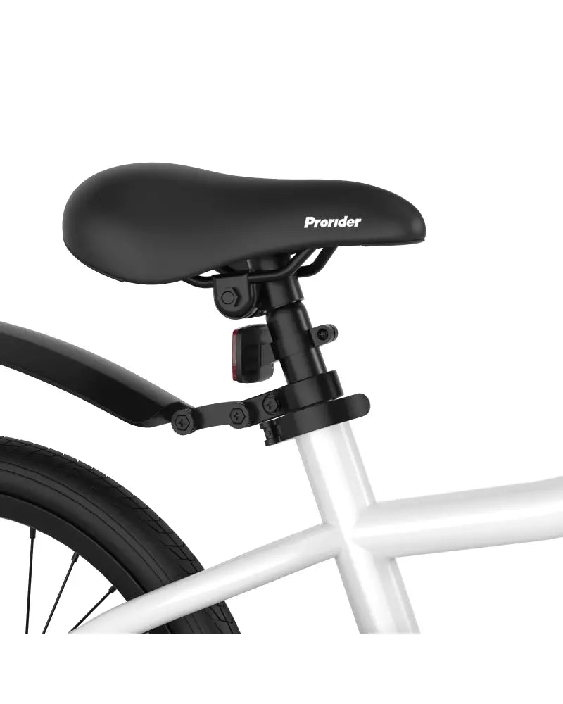 18 Feet Kids Bike with Removable Training Wheels-White - White - Kids Bike