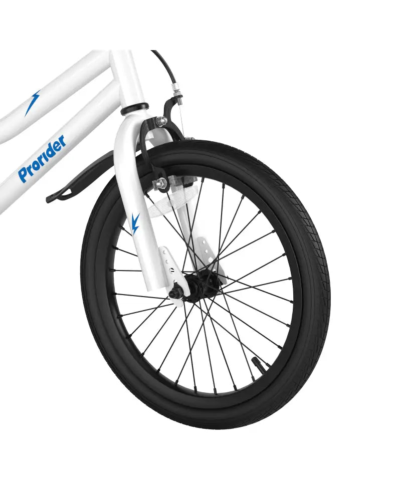 18 Feet Kids Bike with Removable Training Wheels-White - White - Kids Bike