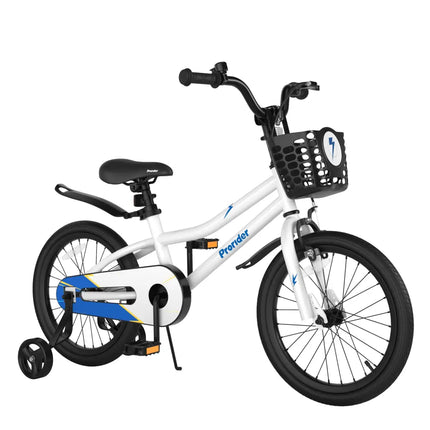 18 Feet Kids Bike with Removable Training Wheels - White - Oasis Home Essentials