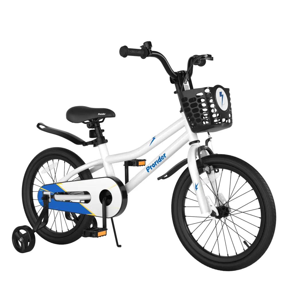 18 Feet Kids Bike with Removable Training Wheels - White - Oasis Home Essentials