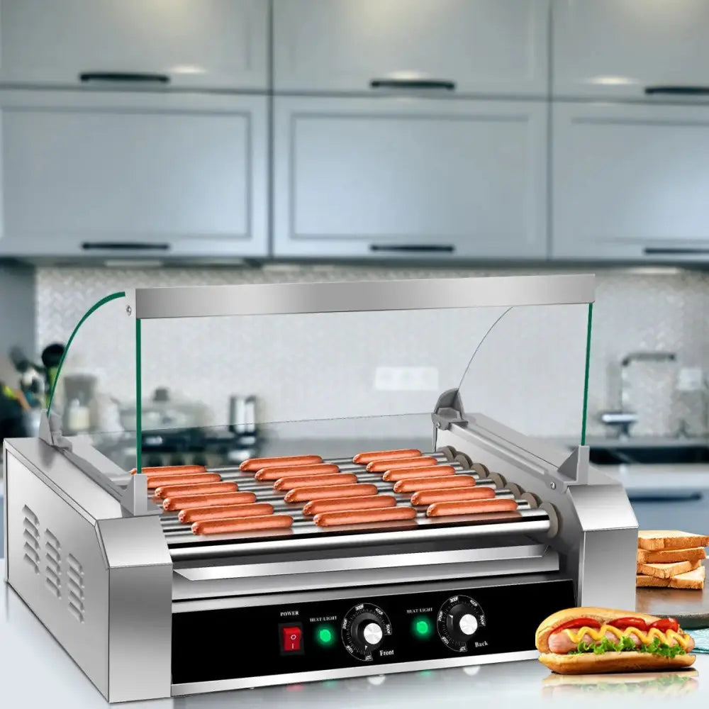18 Hot Dog 7 Roller Grill Commercial Cooker Costway