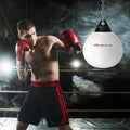 18 Inch 110 Pound Heavy Punching Water Aqua Bag with Adjustable Metal Chain-White - White - Boxing & Martial Arts