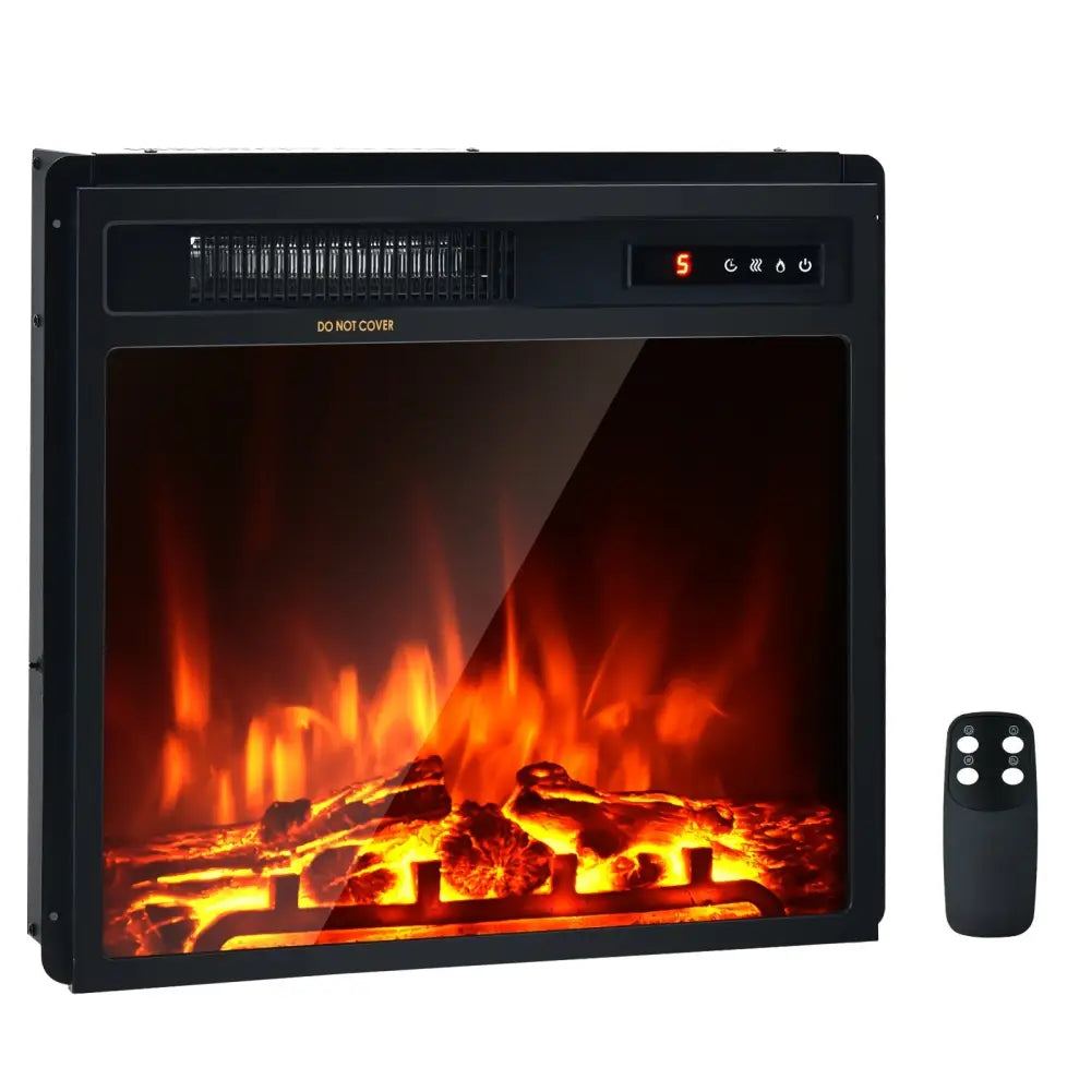 18 Inch 1500W Electric Fireplace Freestanding and Recessed Heater - Oasis Home Essentials