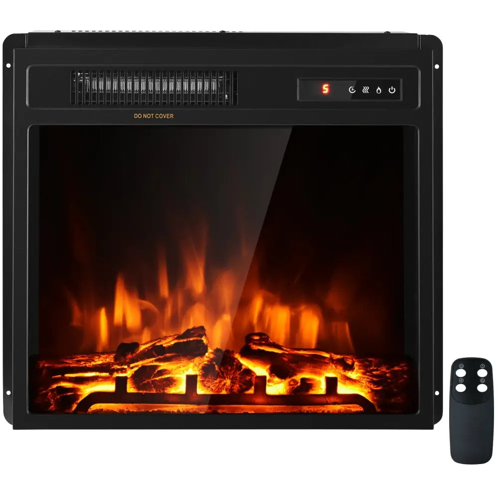 18 Inch 1500W Electric Fireplace Freestanding and Recessed Heater - Oasis Home Essentials