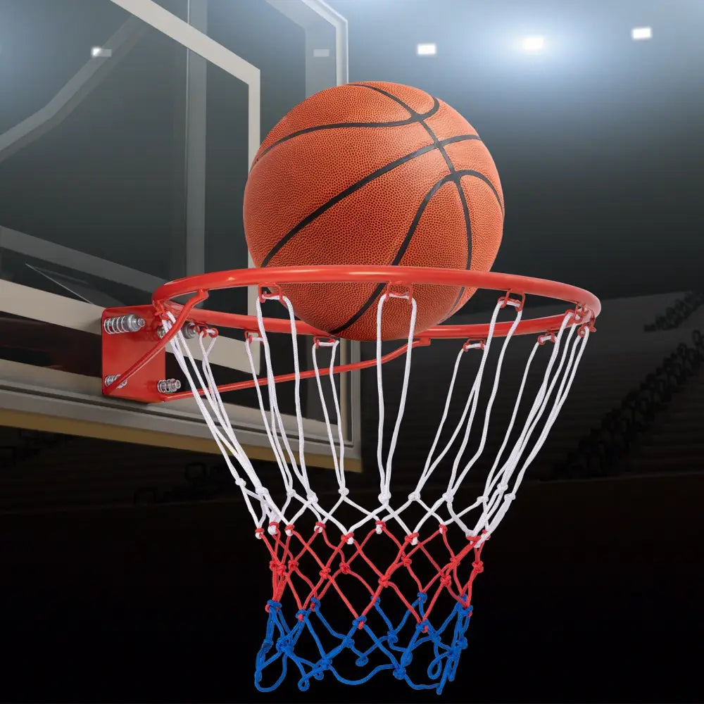 18 Inch Basketball Rim Goal Replacement with All Weather Net and Mounting Hardware-Orange - Orange - Sport Equipments