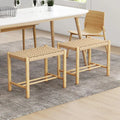 18 Inch Dining Stool Set of 2-Natural Costway