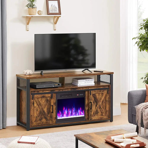 18 Inch Electric Fireplace Insert Fireplace Heater with Overheat Protection - Black - Fireplaces