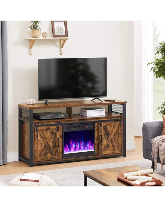 18 Inch Electric Fireplace Insert Fireplace Heater with Overheat Protection - Black - Fireplaces