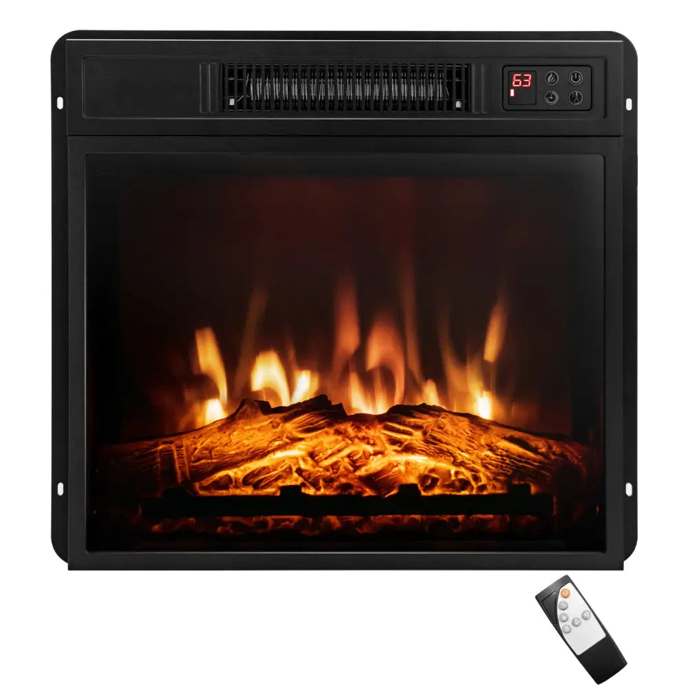 18 Inch Electric Fireplace Inserted with Adjustable LED Flame - Fireplaces