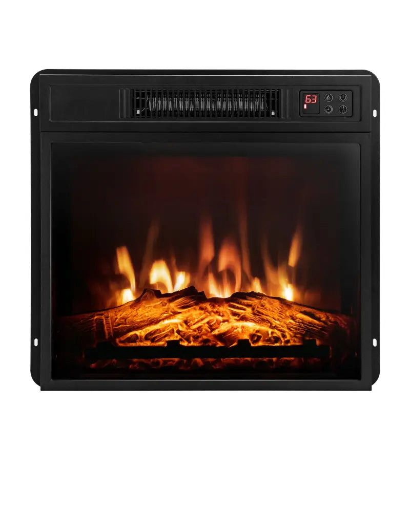 18 Inch Electric Fireplace Inserted with Adjustable LED Flame - Fireplaces