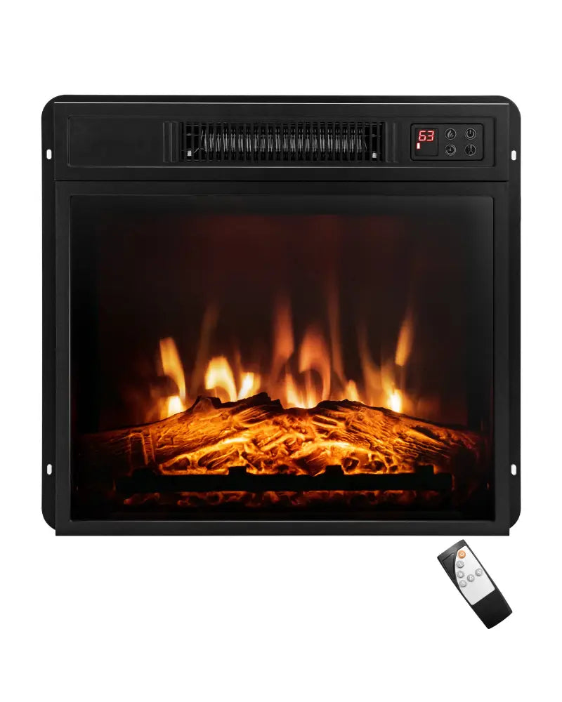 18 Inch Electric Fireplace Inserted with Adjustable LED Flame - Fireplaces