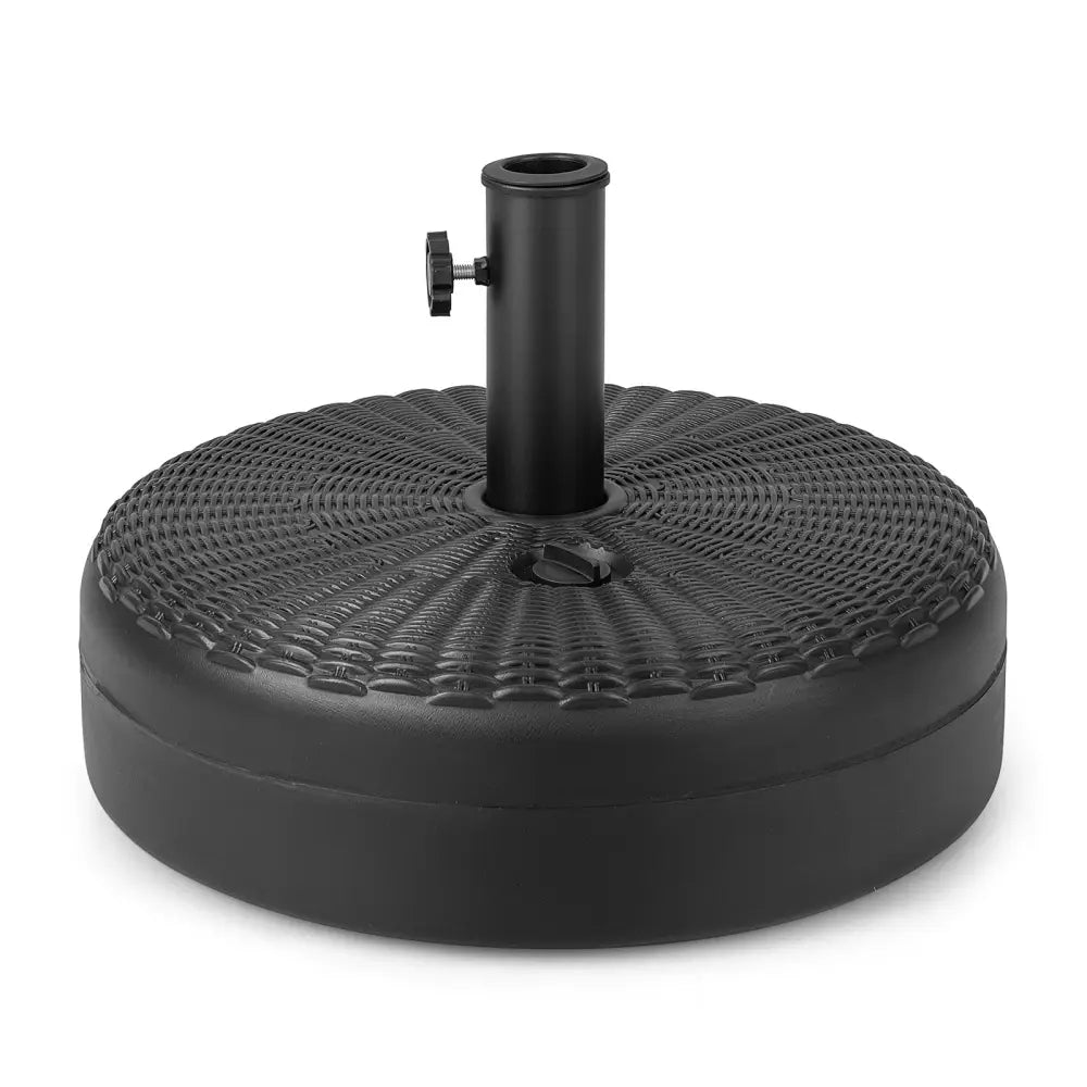 18 Inch Fillable Heavy-Duty Round Umbrella Base Stand - Black - Outdoor Umbrella Bases