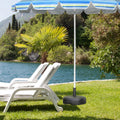 18 Inch Fillable Heavy-Duty Round Umbrella Base Stand - Black - Outdoor Umbrella Bases