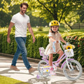 18 Inch Girls Bike Kids Bicycle with Doll Seat and Streamers for Children 4-8 Years Old - Purple - Kids Bike