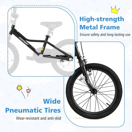 18 Inch Kids Bike Adjustable for 4 - 8 Years Old with Low - Step Frame - Oasis Home Essentials