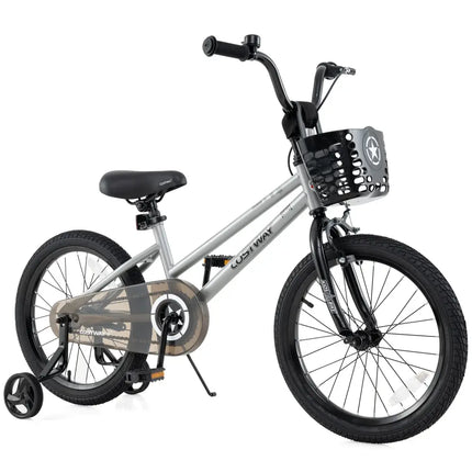 18 Inch Kids Bike Adjustable with Transparent Chain Cover for 4 - 8 Years Old - Oasis Home Essentials