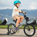 18 Inch Kids Bike Adjustable with Transparent Chain Cover for 4-8 Years Old - Silver - Kids Bike