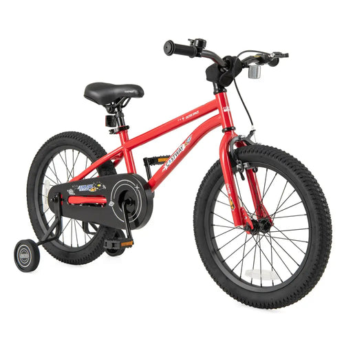 18-Inch Kids Bike Ages 3-8 with Handbrake and Coaster Brake and Bell Ring-18 inches - Red - Kids Bike
