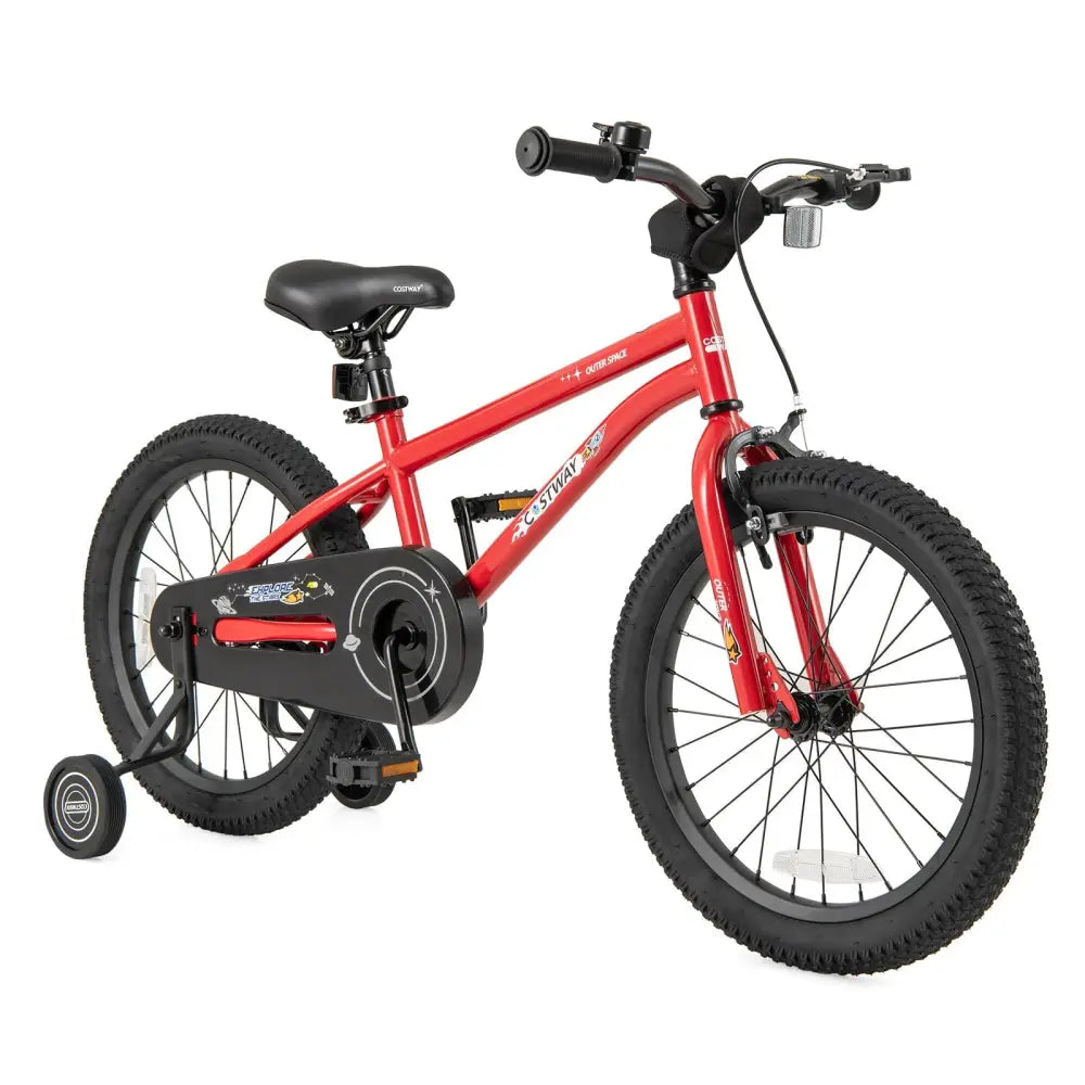 18 - Inch Kids Bike Ages 3 - 8 with Handbrake and Coaster Brake and Bell Ring - 18 inches - Oasis Home Essentials