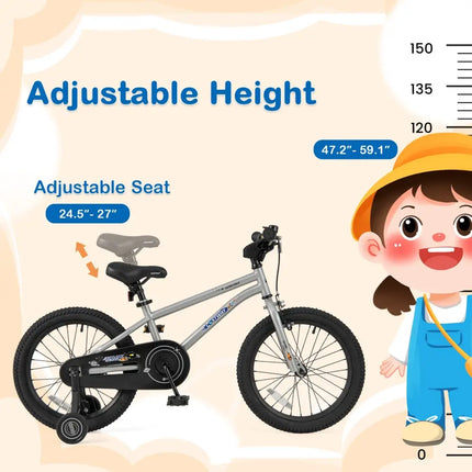 18 - Inch Kids Bike Bicycle for Boys Girls 4 - 8 with High Carbon Steel Frame - Oasis Home Essentials