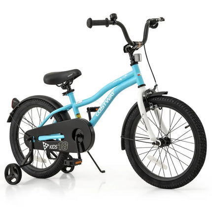 18 - Inch Kids Bike for 4 - 8 Years Old Children Bicycle with Training Wheels - Oasis Home Essentials
