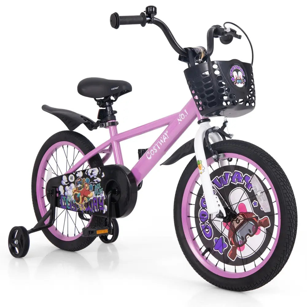 18 Inch Kids Bike for 4 - 8 Years Old Sport Bicycle with Adjustable Handlebar and Saddle - 18 inches - Oasis Home Essentials