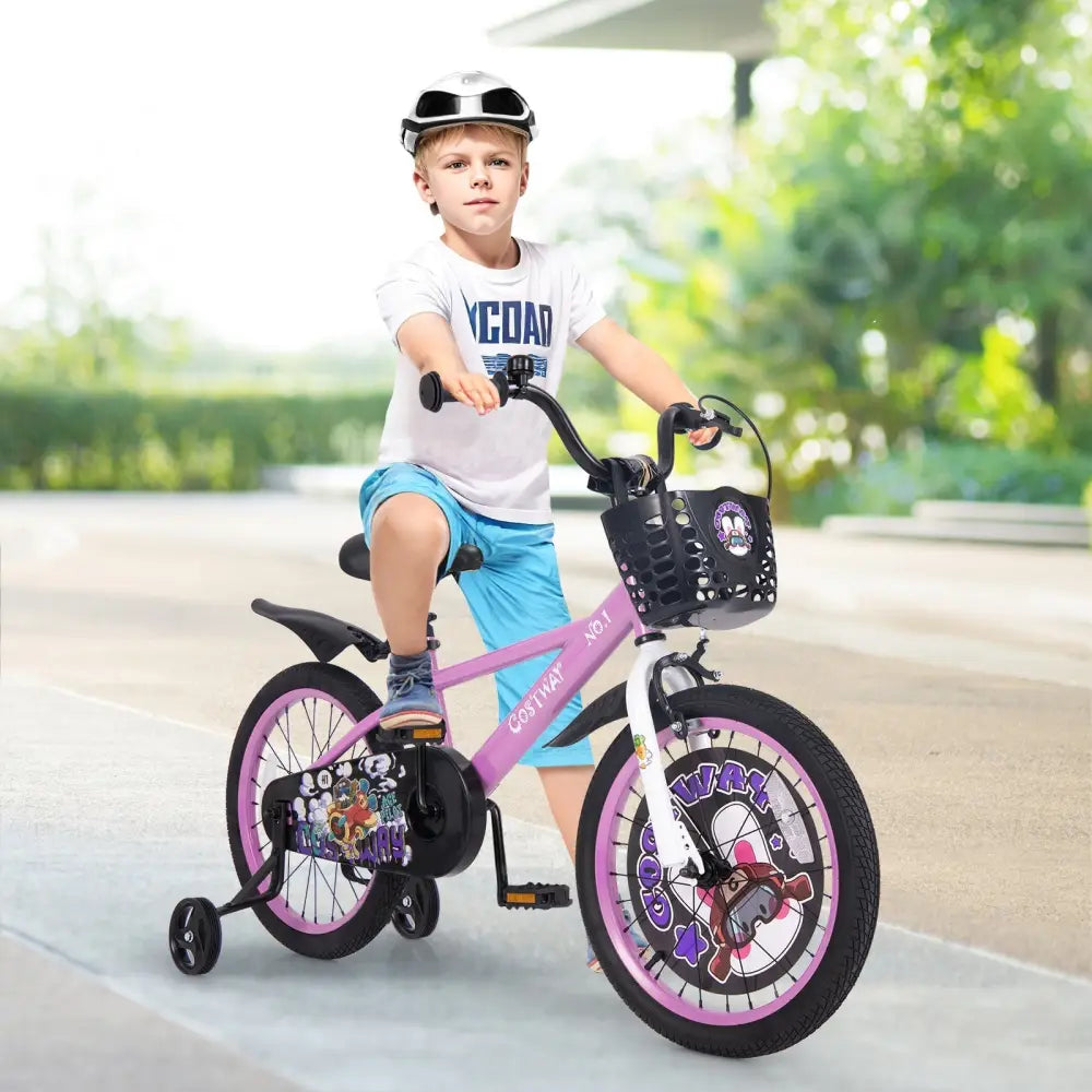 18 Inch Kids Bike for 4 - 8 Years Old Sport Bicycle with Adjustable Handlebar and Saddle - 18 inches - Oasis Home Essentials