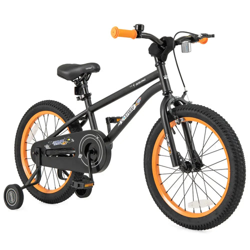 18-Inch Kids Bike Sport Bicycle for 4-8 Years Old with Adjustable Seat-18 inches - Black - Kids Bike
