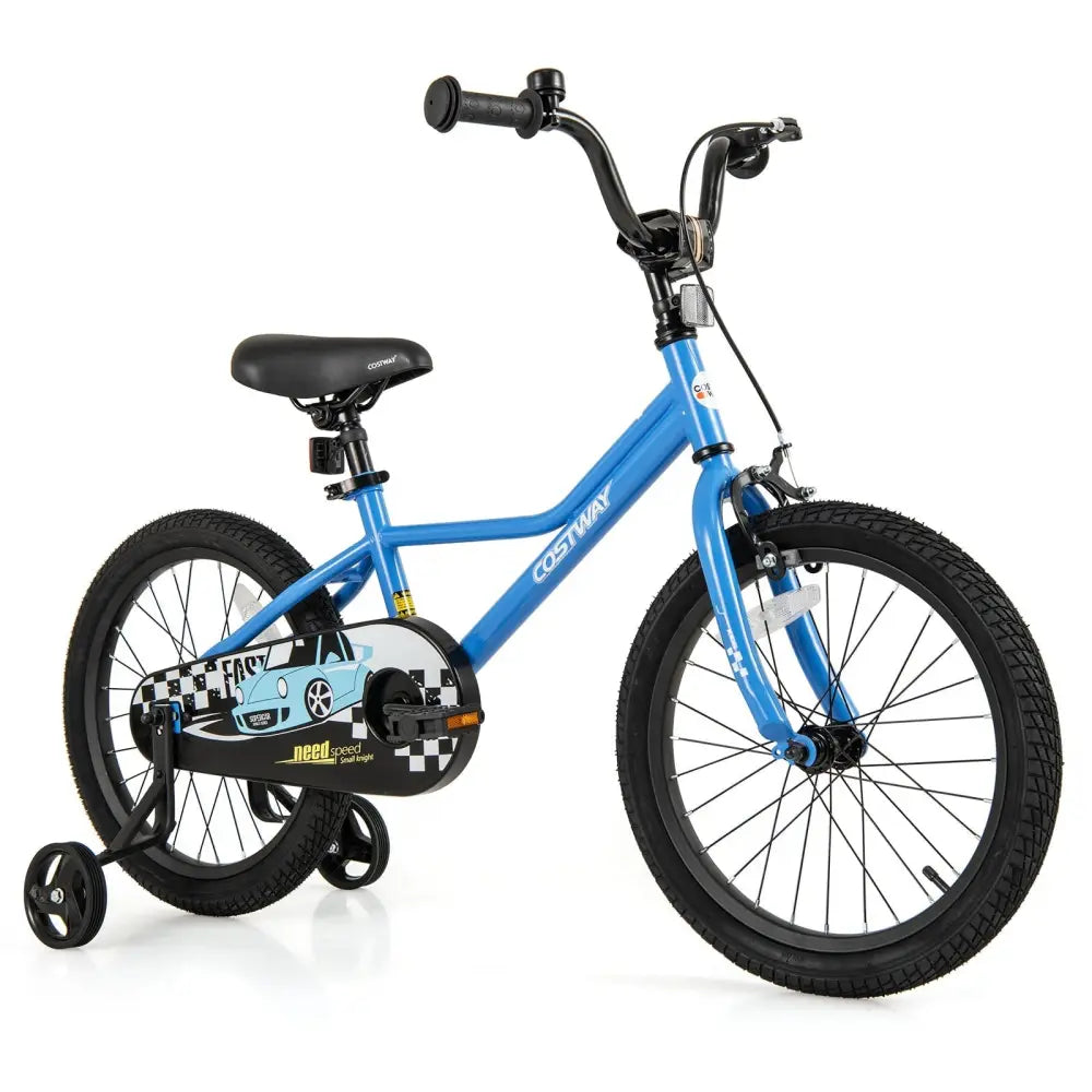 18 Inch Kids Bike with Removable Training Wheels for Aged 4 - 8 Years Old - Oasis Home Essentials