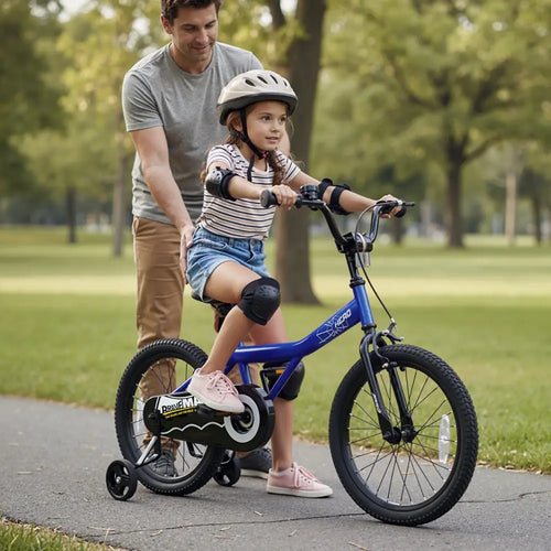 18-Inch Kids Bike with Removable Training Wheels Navy - Brave Hero - Navy - Kids Bike