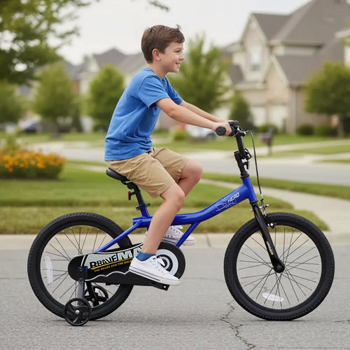 18-Inch Kids Bike with Removable Training Wheels Navy - Brave Hero - Navy - Kids Bike