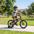 18 Inch Kids Bike with Training Wheels for Ages 4-8 Years Old Black- Street Art Time - Black - Kids Bike