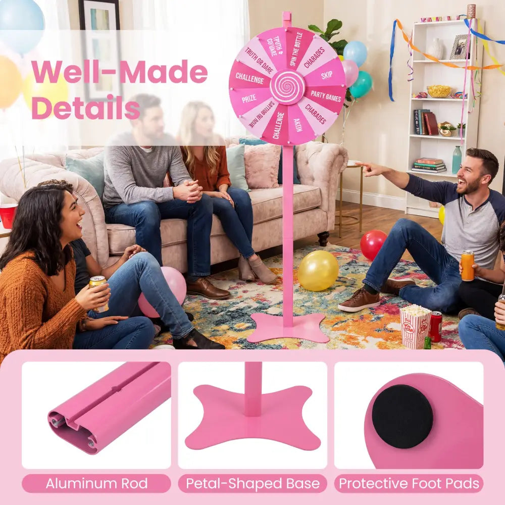 18 Inch Prize Wheel with Blackboard Marker and Eraser - Game Room