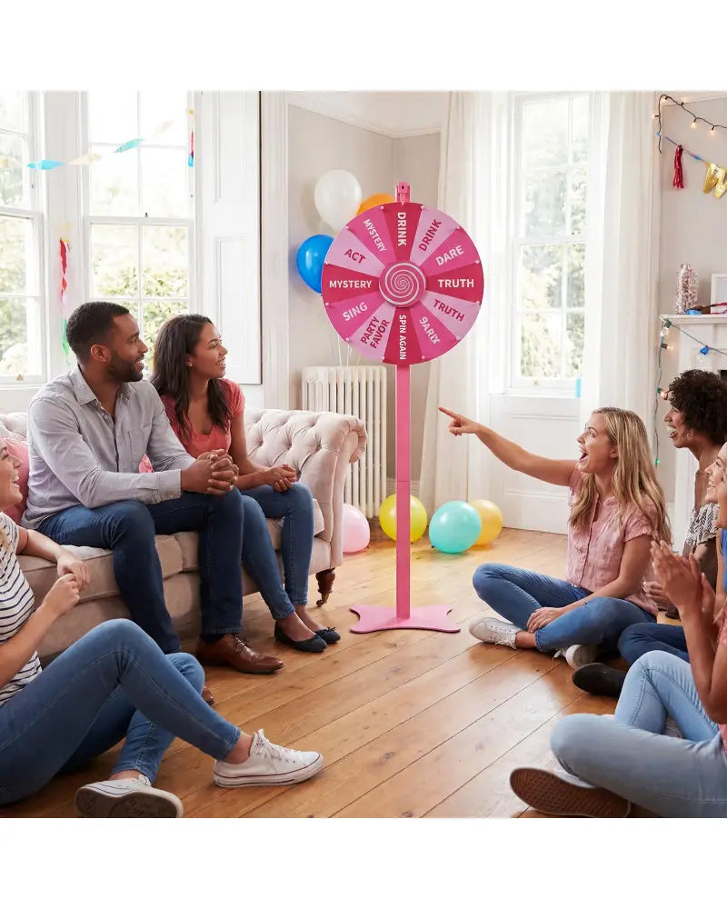 18 Inch Prize Wheel with Blackboard Marker and Eraser - Game Room