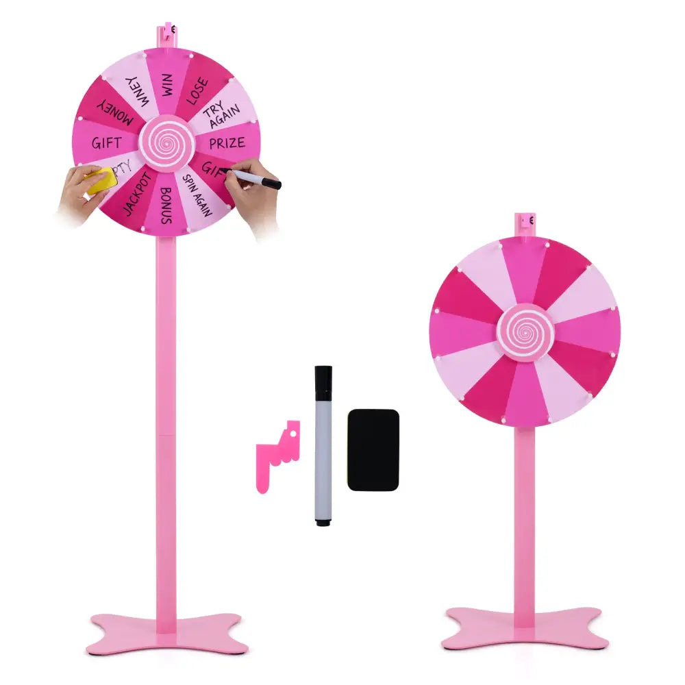 18 Inch Prize Wheel with Blackboard Marker and Eraser - Game Room