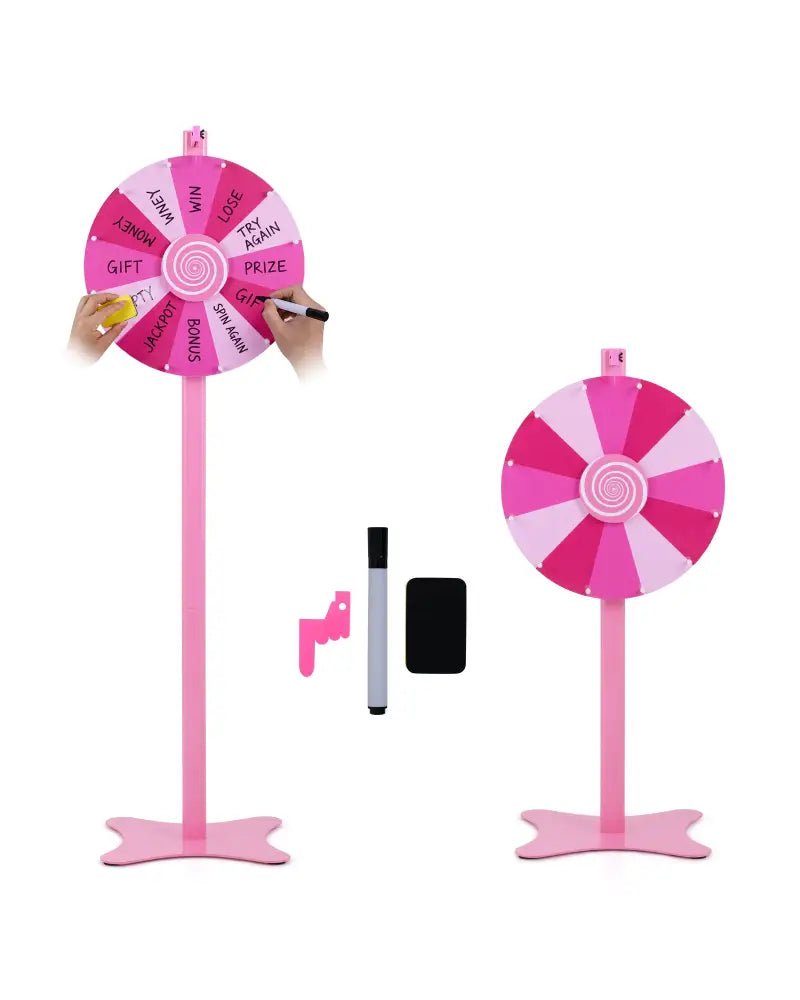 18 Inch Prize Wheel with Blackboard Marker and Eraser - Game Room