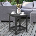 18 Inch Weather Resistant Side Table for Garden Yard Patio-Black - Black - Patio Coffee Tables