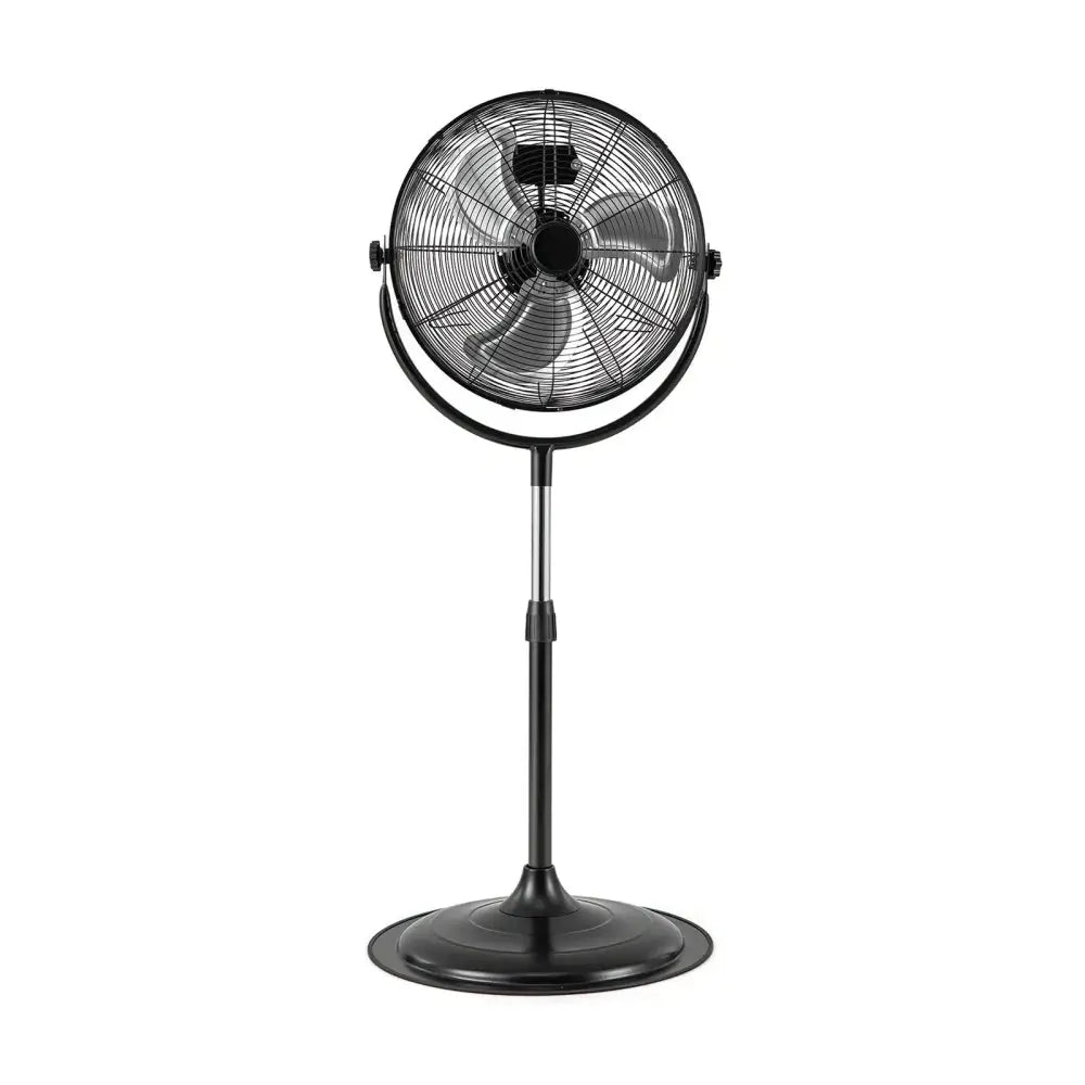 18 Inches High Velocity Pedestal Fan with 3 Speeds and Adjustable Height-Black Costway