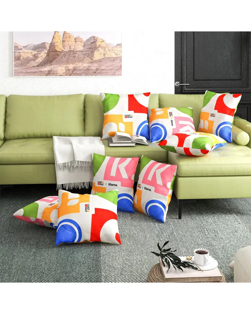 18 x 18 Inch Inches Square Throw Pillows with Removable and Washable Velvet Pillow Cases - Red - Sofas & Loveseats