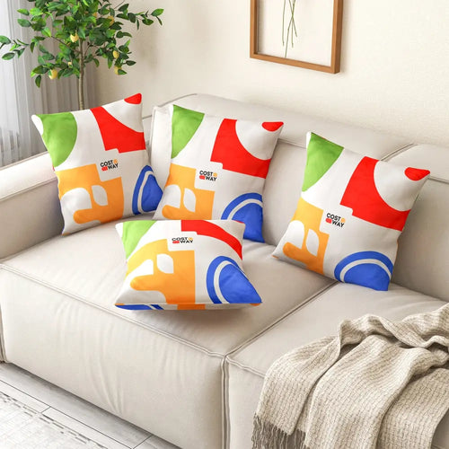 18 x 18 Inch Inches Square Throw Pillows with Removable and Washable Velvet Pillow Cases - Red - Sofas & Loveseats