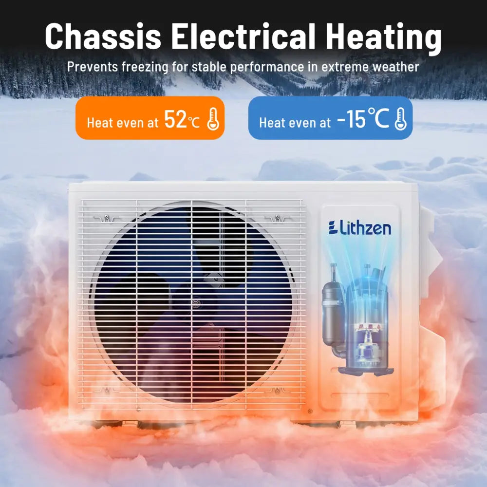 18000 BTU 18.1 SEER2 208/230V Mini Split Air Conditioner Works with Alexa - White - 18000 BTU Mini Split